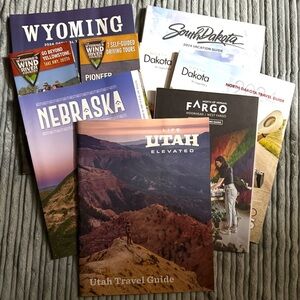 💜 Nebraska, N. Dakota, S. Dakota, Utah, & Wyoming Travel Ephemera Guides